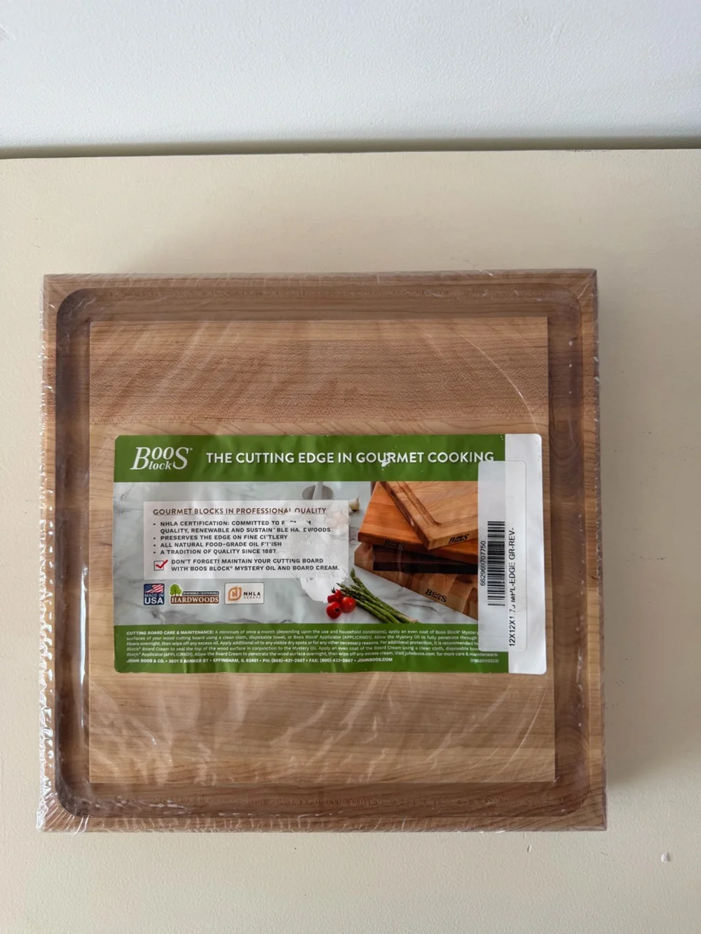 Boos Block Wood Cutting Board Natural Maple Cutting Board with Juice Groove NWT - Picture 1 of 8